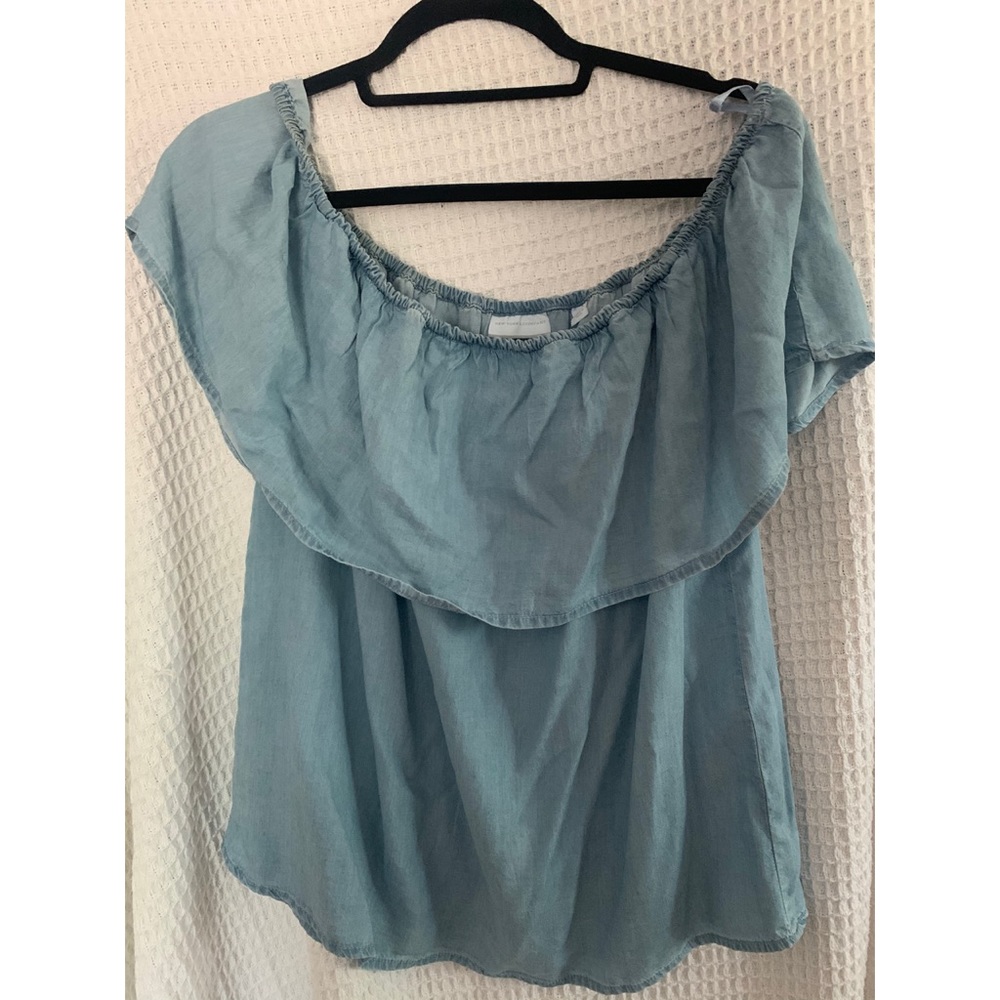 Denim off the shoulder top